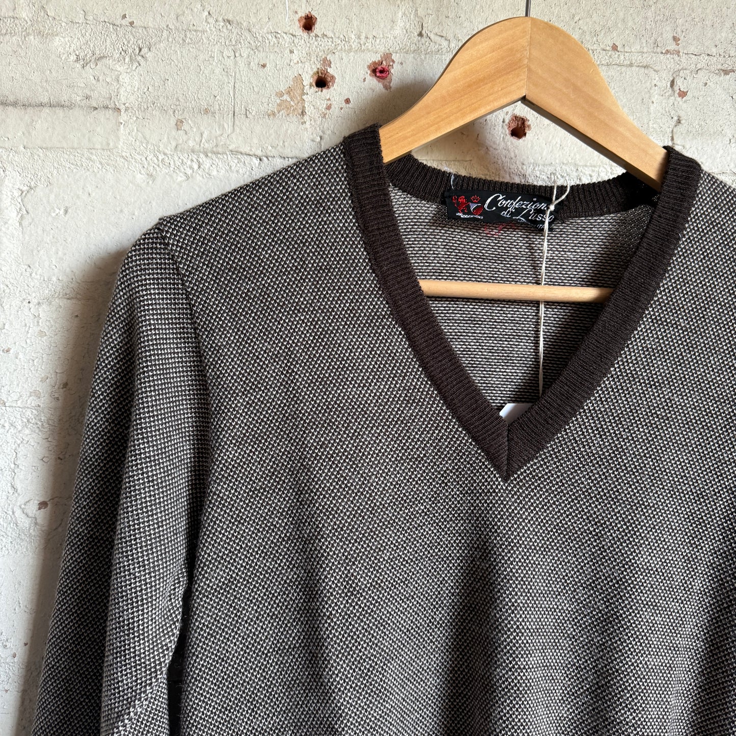 1970s Brown Italian Knitted Jumper
