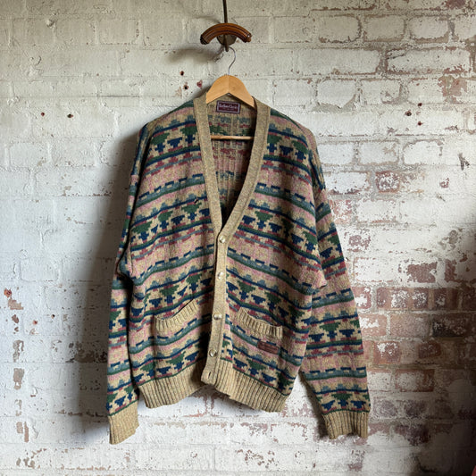 1980s Marlboro Aztec Knitted Cardigan Jumper