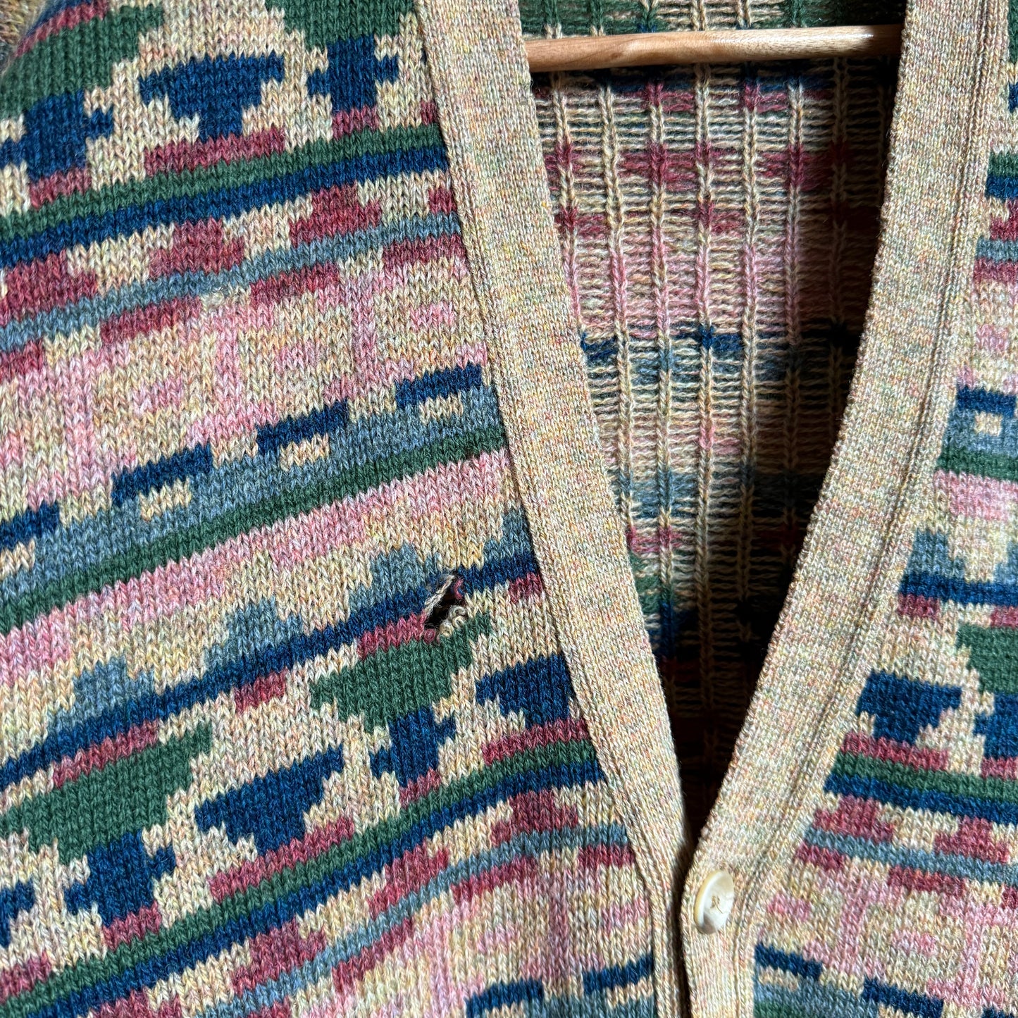 1980s Marlboro Aztec Knitted Cardigan Jumper