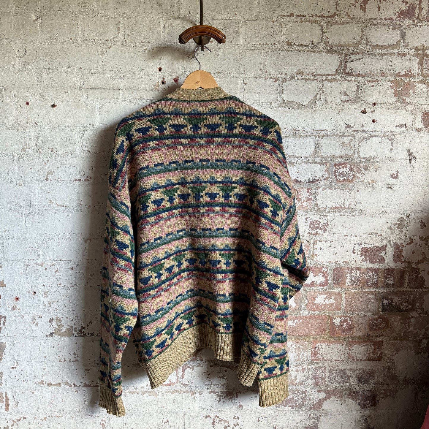 1980s Marlboro Aztec Knitted Cardigan Jumper