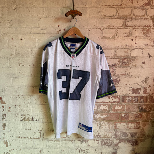 Vintage White reebok NFL Seahawks Jersey Top
