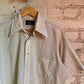 1970s Patterned Button Up dagger Collar Shirt