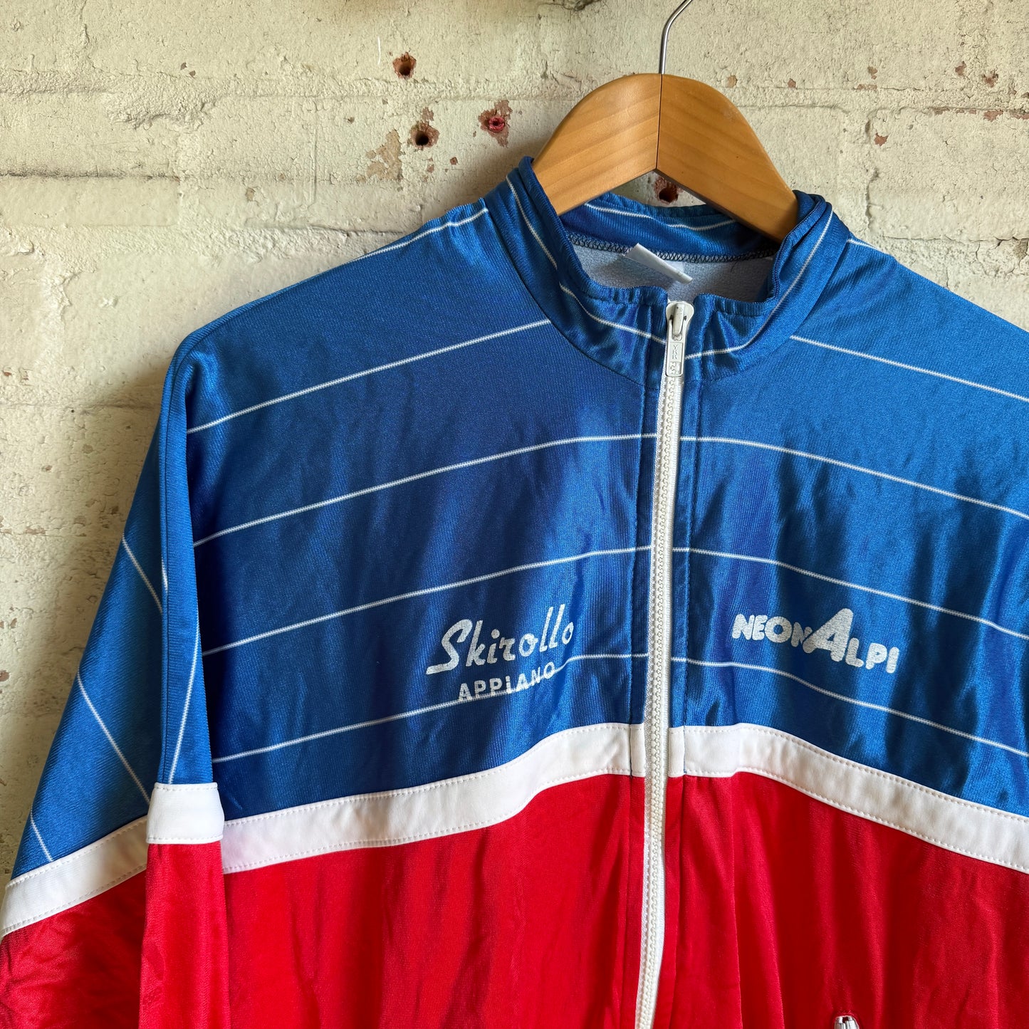 1980s Blue and Red Graphic Track Top