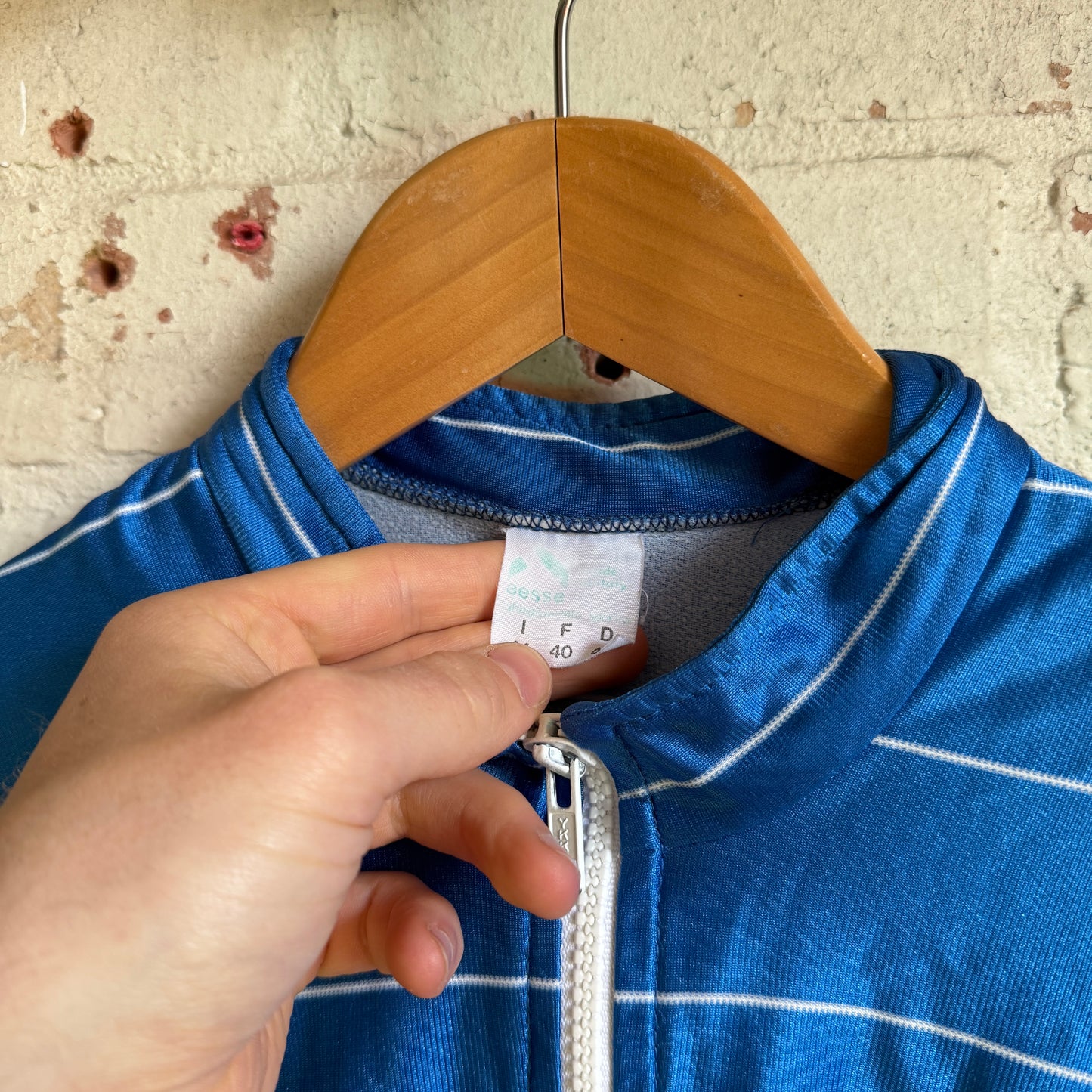 1980s Blue and Red Graphic Track Top