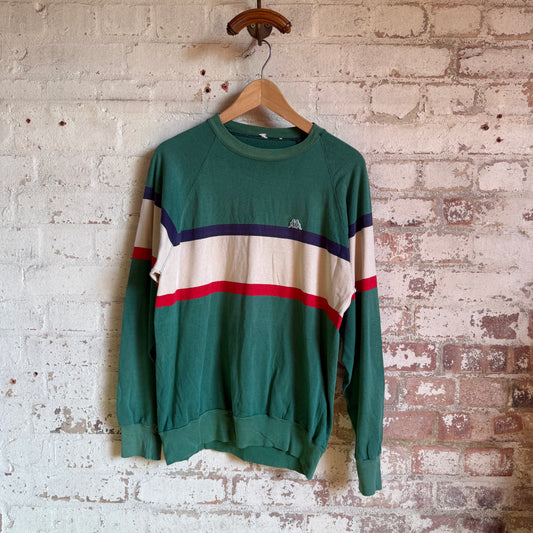 1980s Green Kappa Stripe Sweatshirt