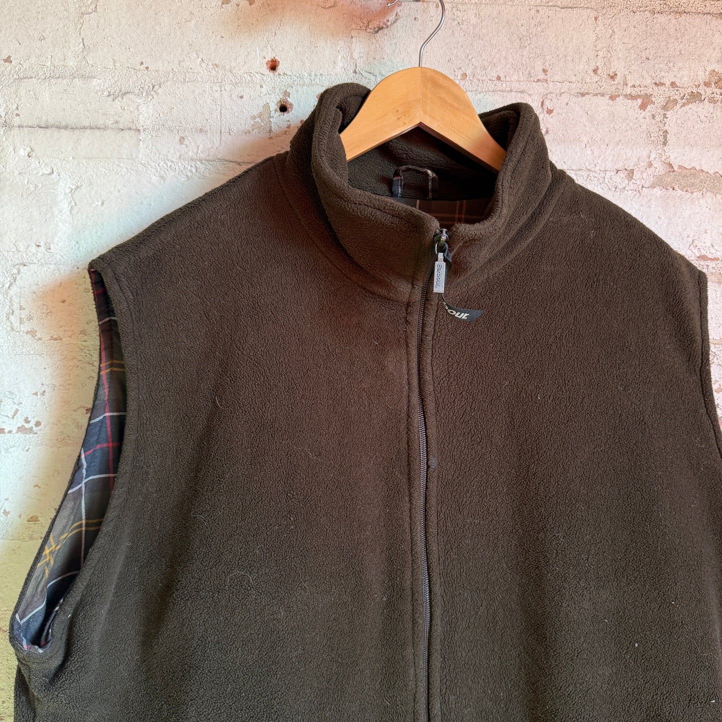 Dark Green Barbour Fleece Gilet Jumper