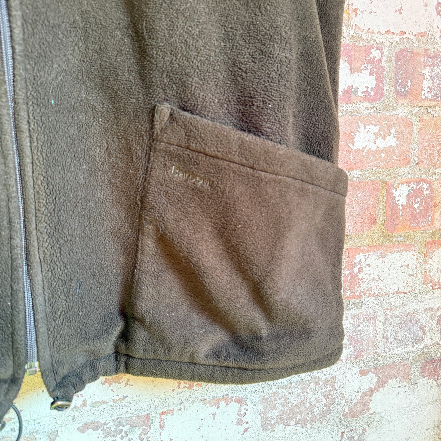 Dark Green Barbour Fleece Gilet Jumper