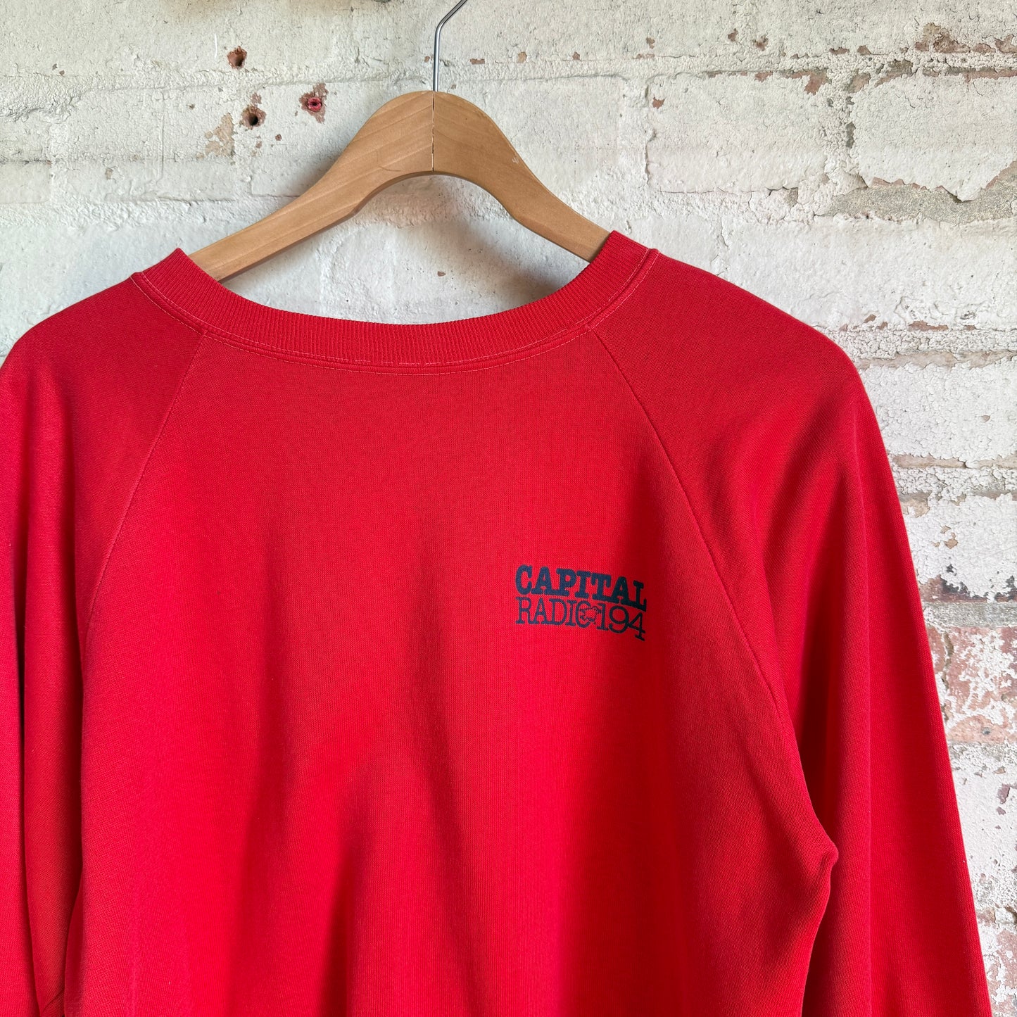 1970s Red Capital Radio Raglan Sweatshirt