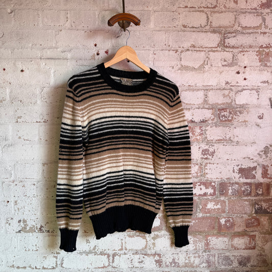 1970s Striped Wool Knitted Jumper
