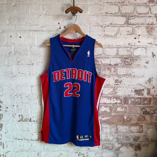 Vintage Blue Reebok NBA Detroit Pistons Vest Top