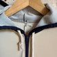 1980s Beige Hooded Zip Track Top
