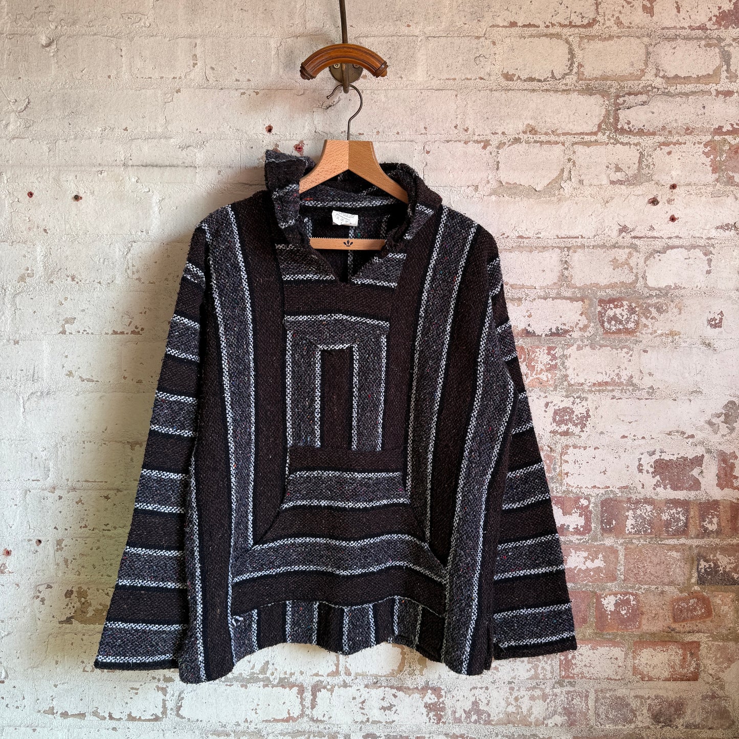 Vintage Brown Woollen Smock Hooded Jacket