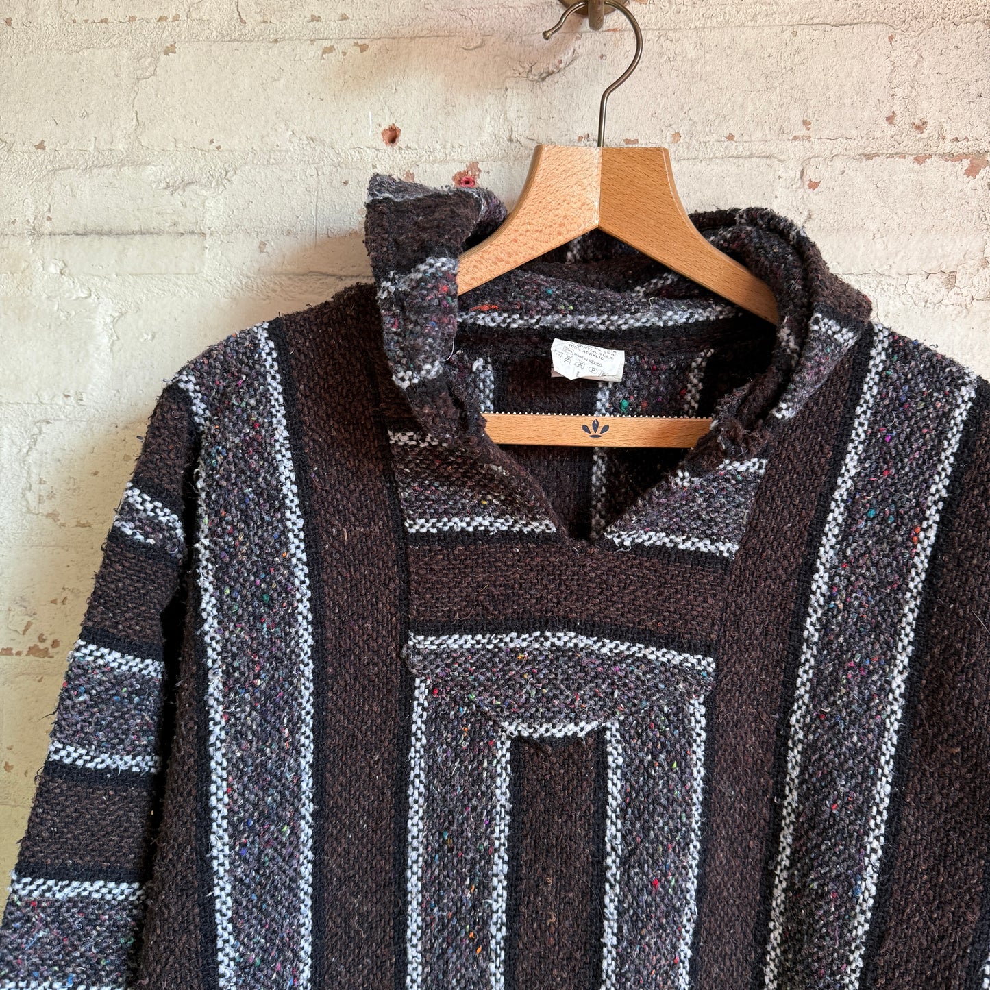 Vintage Brown Woollen Smock Hooded Jacket