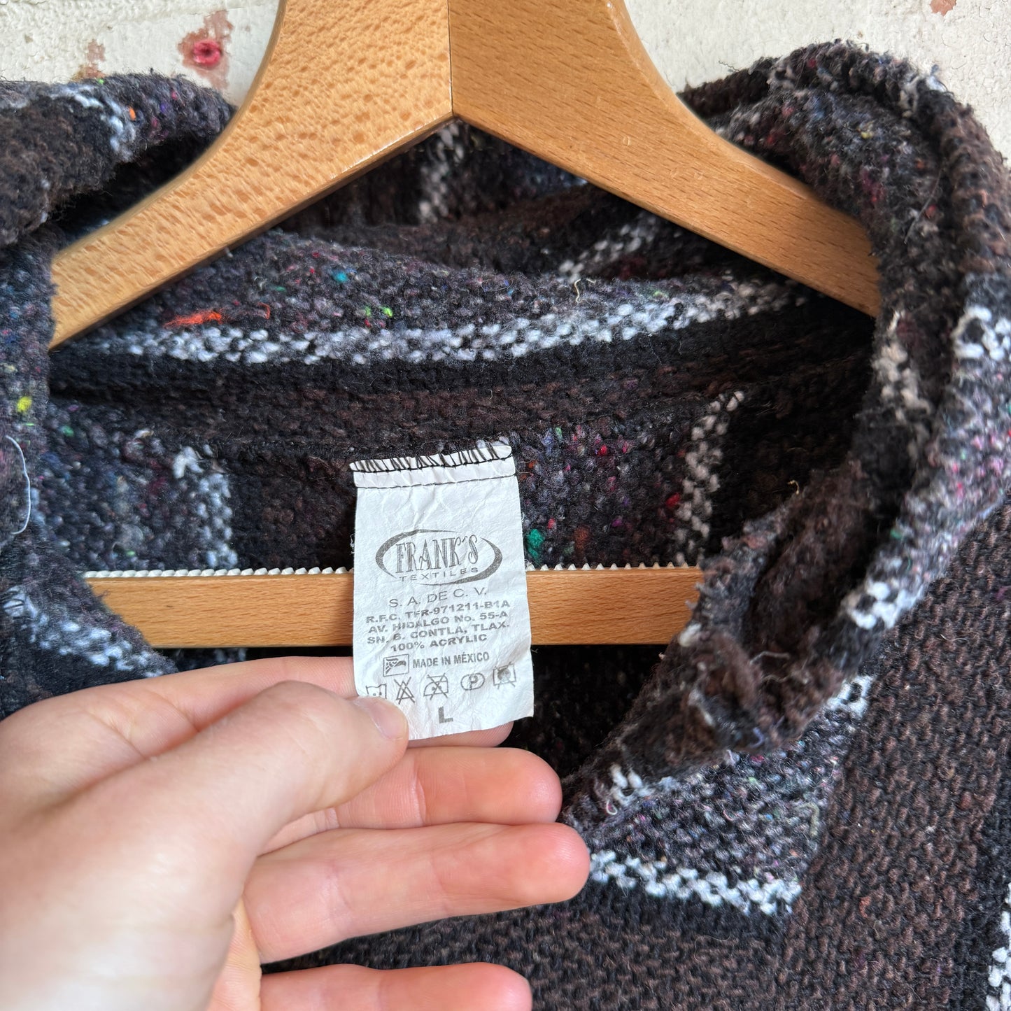 Vintage Brown Woollen Smock Hooded Jacket
