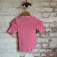1970s Pink Knitted Erica Budd T-Shirt Top