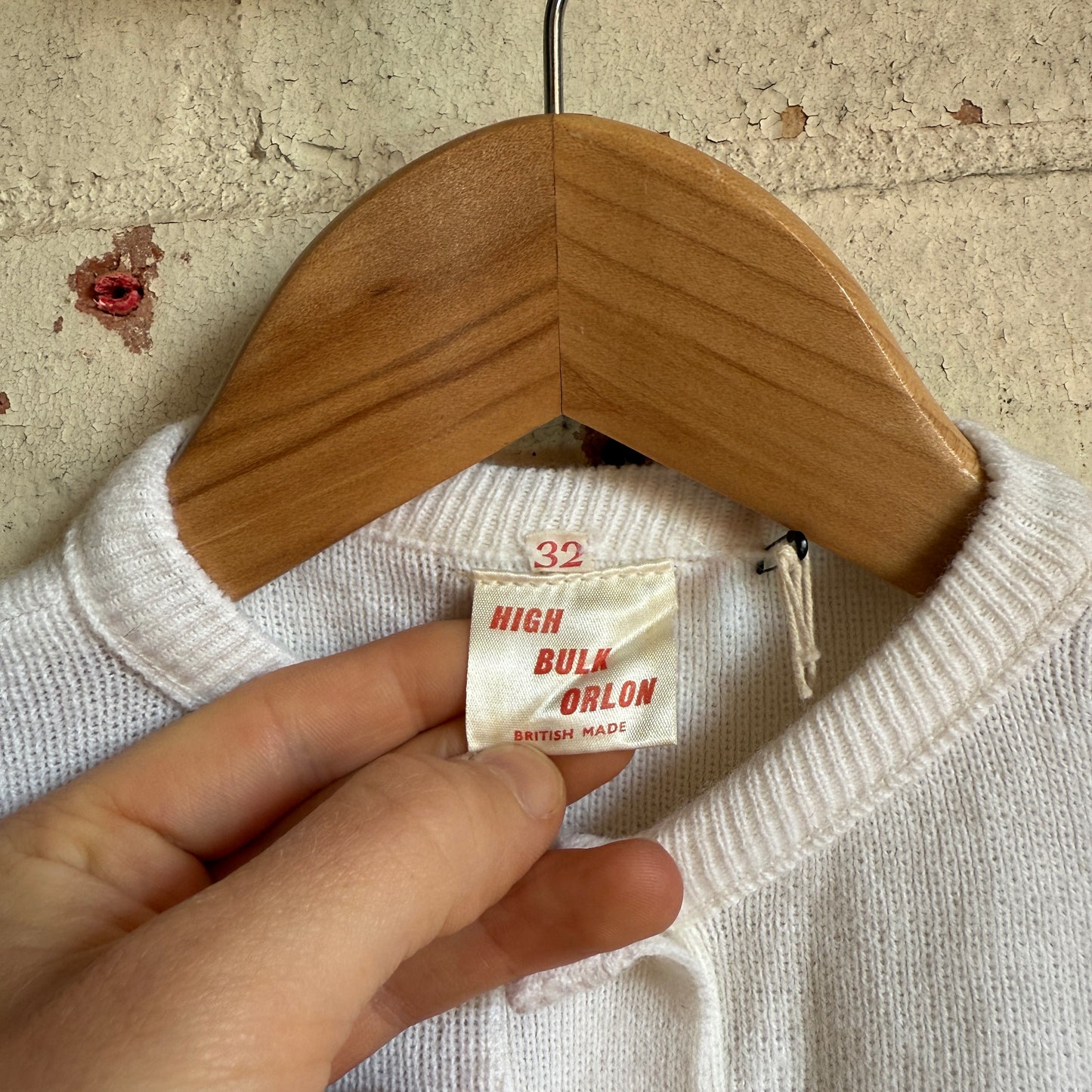 1970s White Knitted Button Up Cardigan Jumper