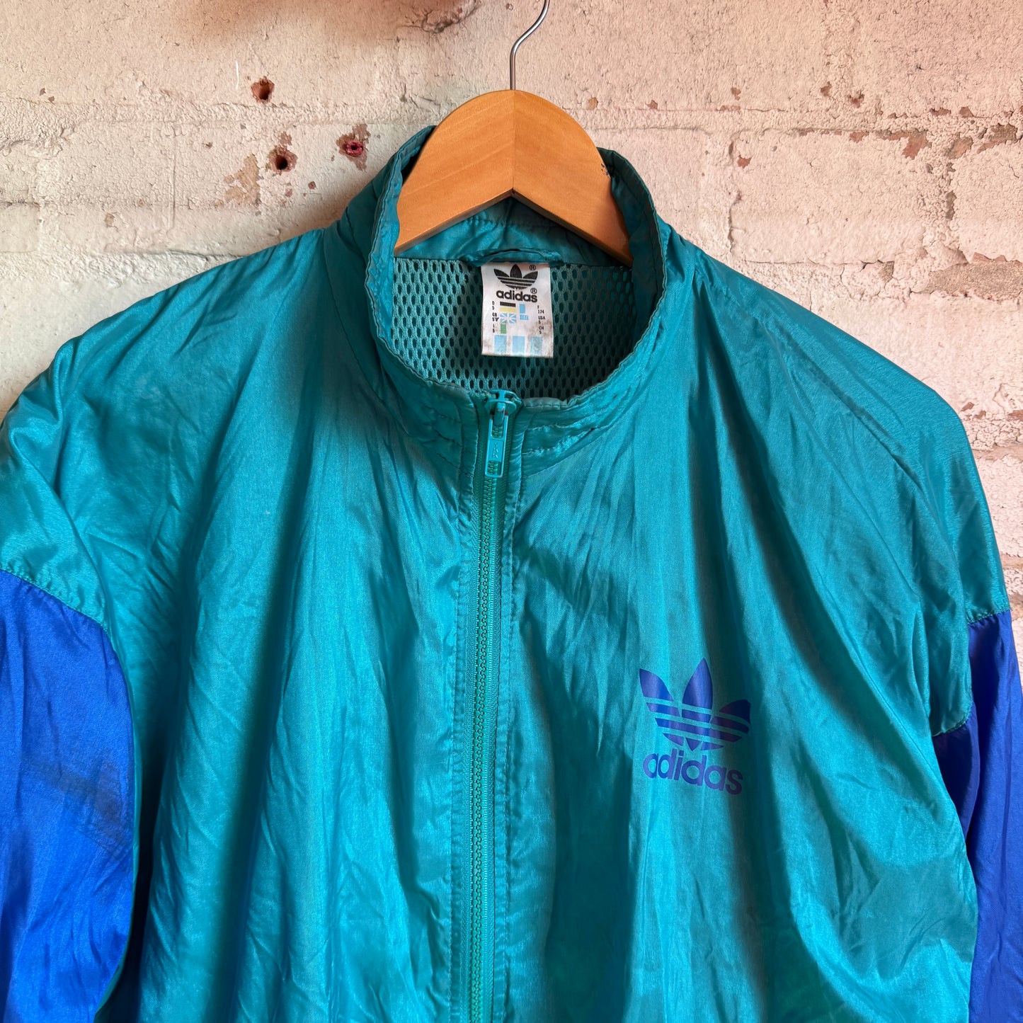 1980s Turquoise Adidas Track Top Jacket