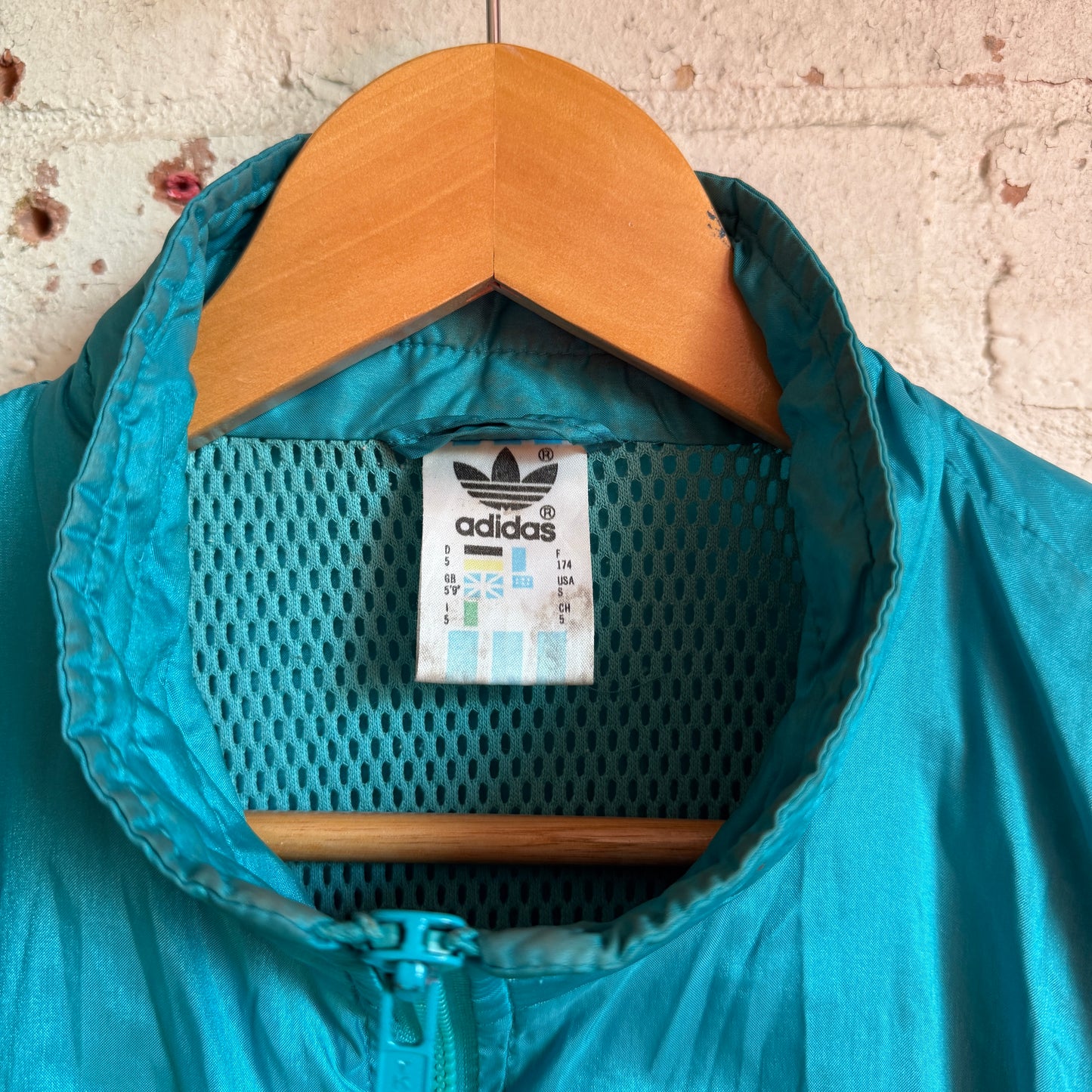 1980s Turquoise Adidas Track Top Jacket