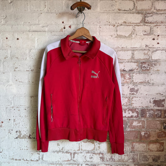 1990s Puma Red Zip Up Track Top