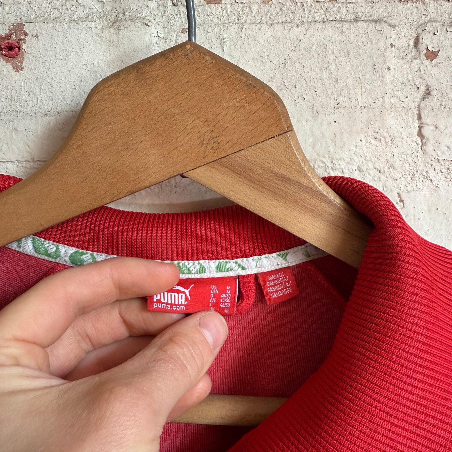 1990s Puma Red Zip Up Track Top