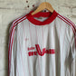 1970s White Adidas Ventex Long Sleeve graphic Top