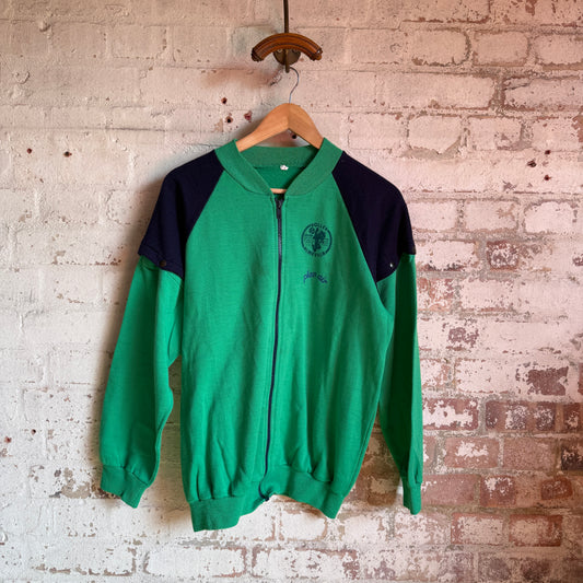 1980s Green and Navy Volleyball Track Top