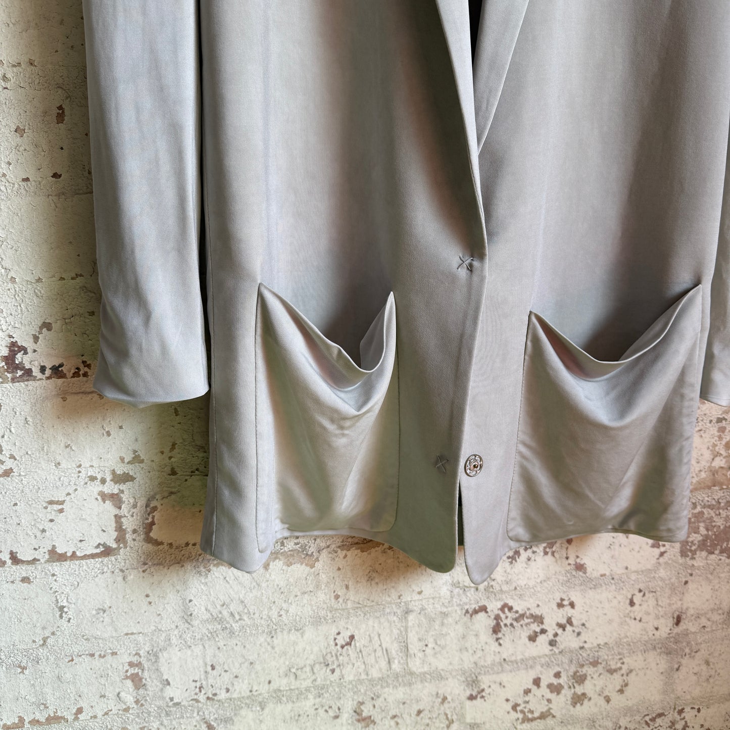 Grey Acne Long Jumper Blazer Jacket