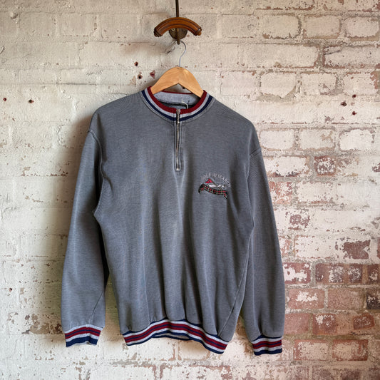 1980s Grey Faded Zip Sweatshirt