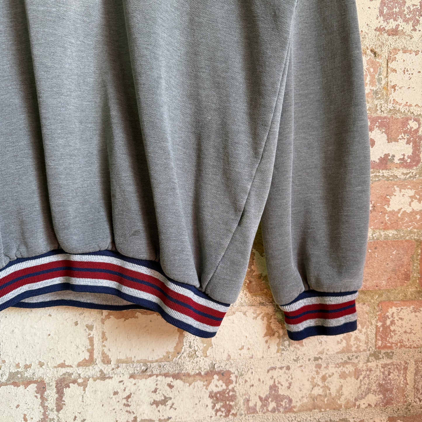 1980s Grey Faded Zip Sweatshirt