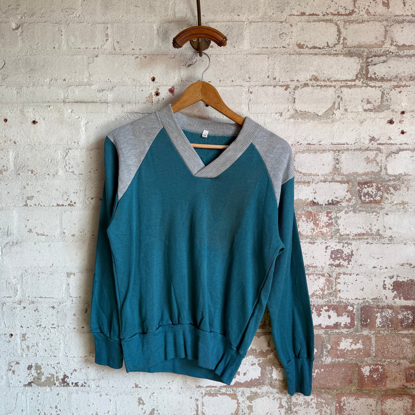 1960s Turquoise Unusual British Sweatshirt