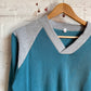 1960s Turquoise Unusual British Sweatshirt