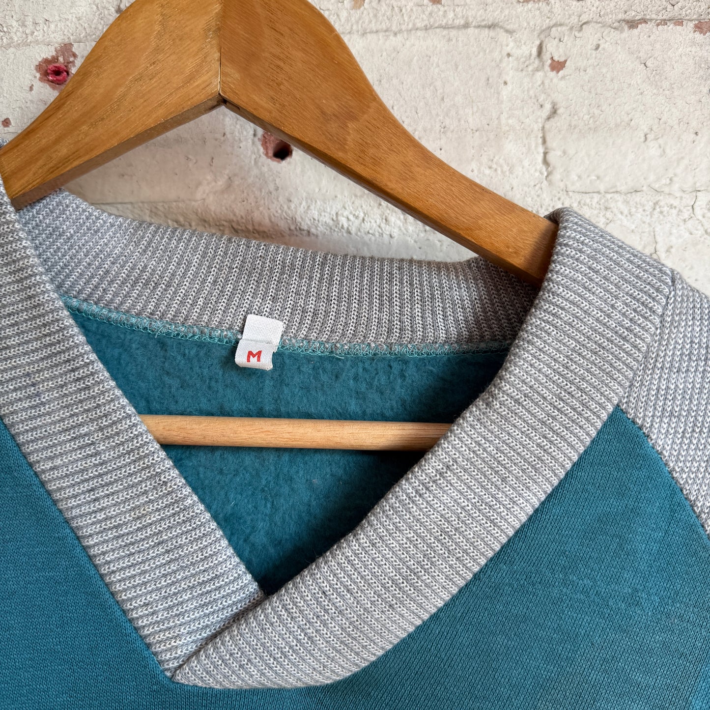 1960s Turquoise Unusual British Sweatshirt