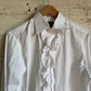 1970s White British Formal Ruffle Shirt