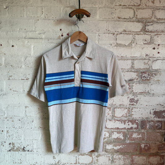 1970s Beige Levis Polo Shirt Top