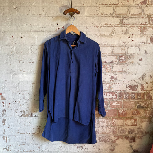 1950s Navy French Heavy Cotton Work Shirt
