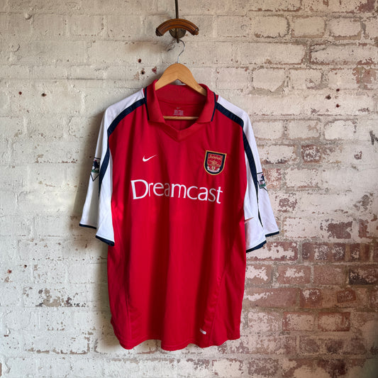 2000-2002 Red Nike Arsenal Home Football Kit Shirt