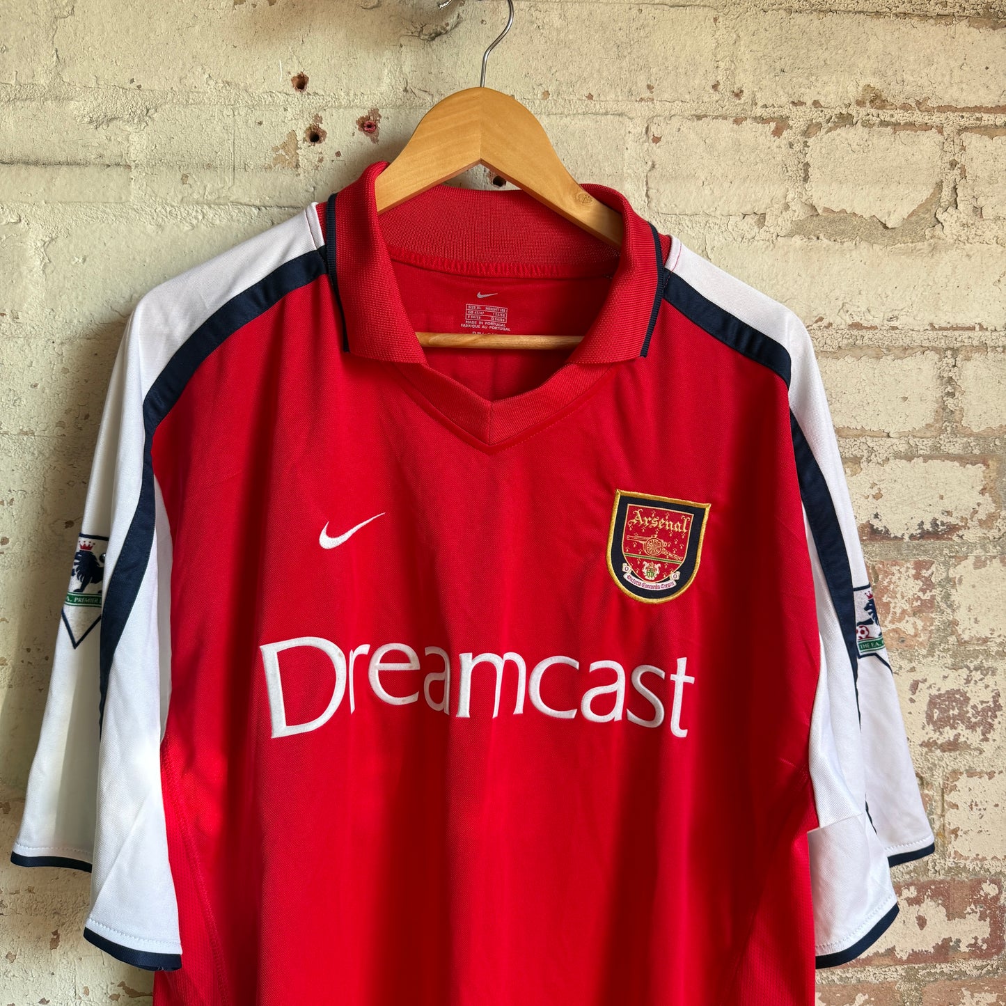 2000-2002 Red Nike Arsenal Home Football Kit Shirt