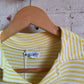 1960s Yellow Striped Holstar Polo Shirt Top