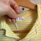 1960s Yellow Striped Holstar Polo Shirt Top