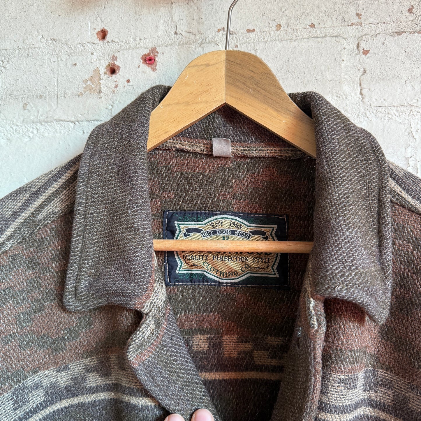 1980s Unusual Wool Aztec Jacket
