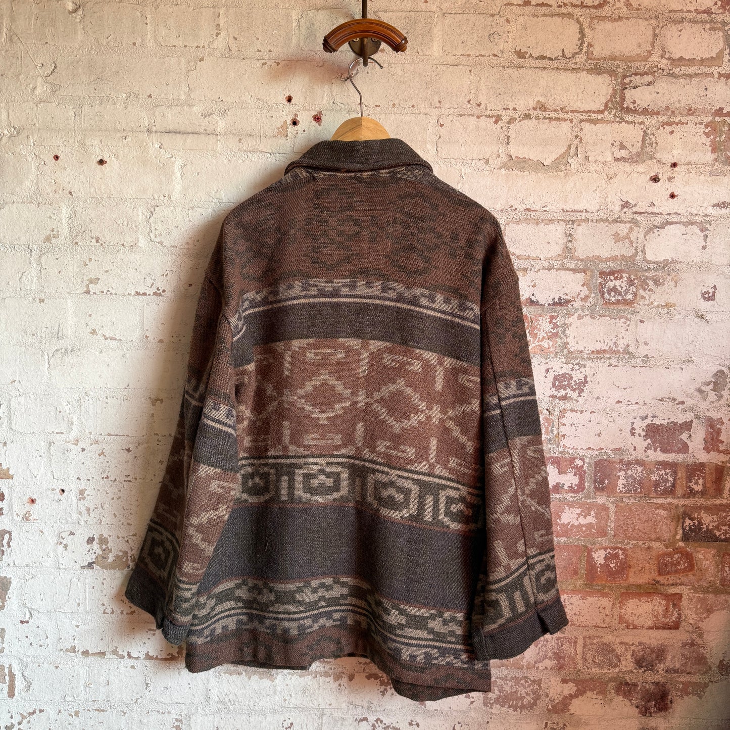 1980s Unusual Wool Aztec Jacket
