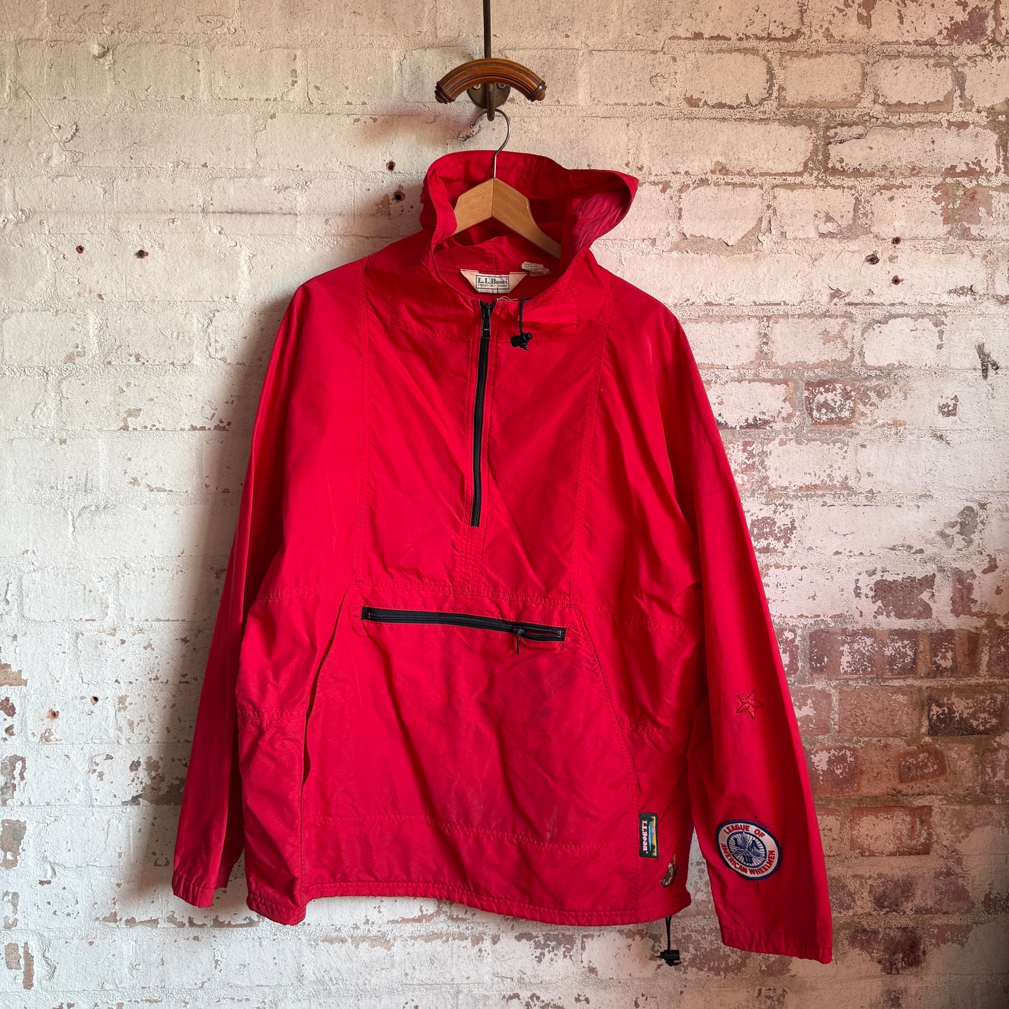 1980s Red LL Bean Pullover Smock Jacket