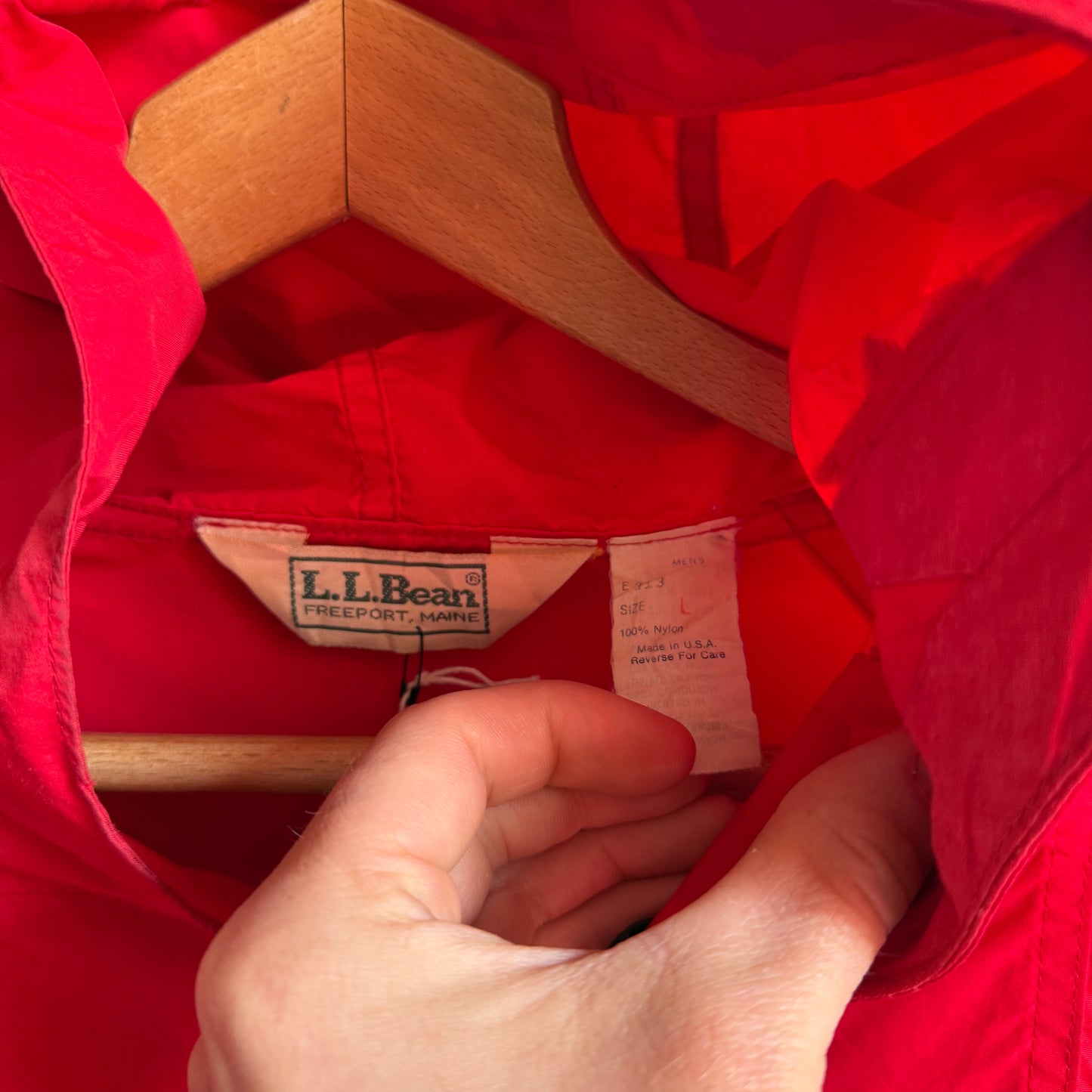 1980s Red LL Bean Pullover Smock Jacket