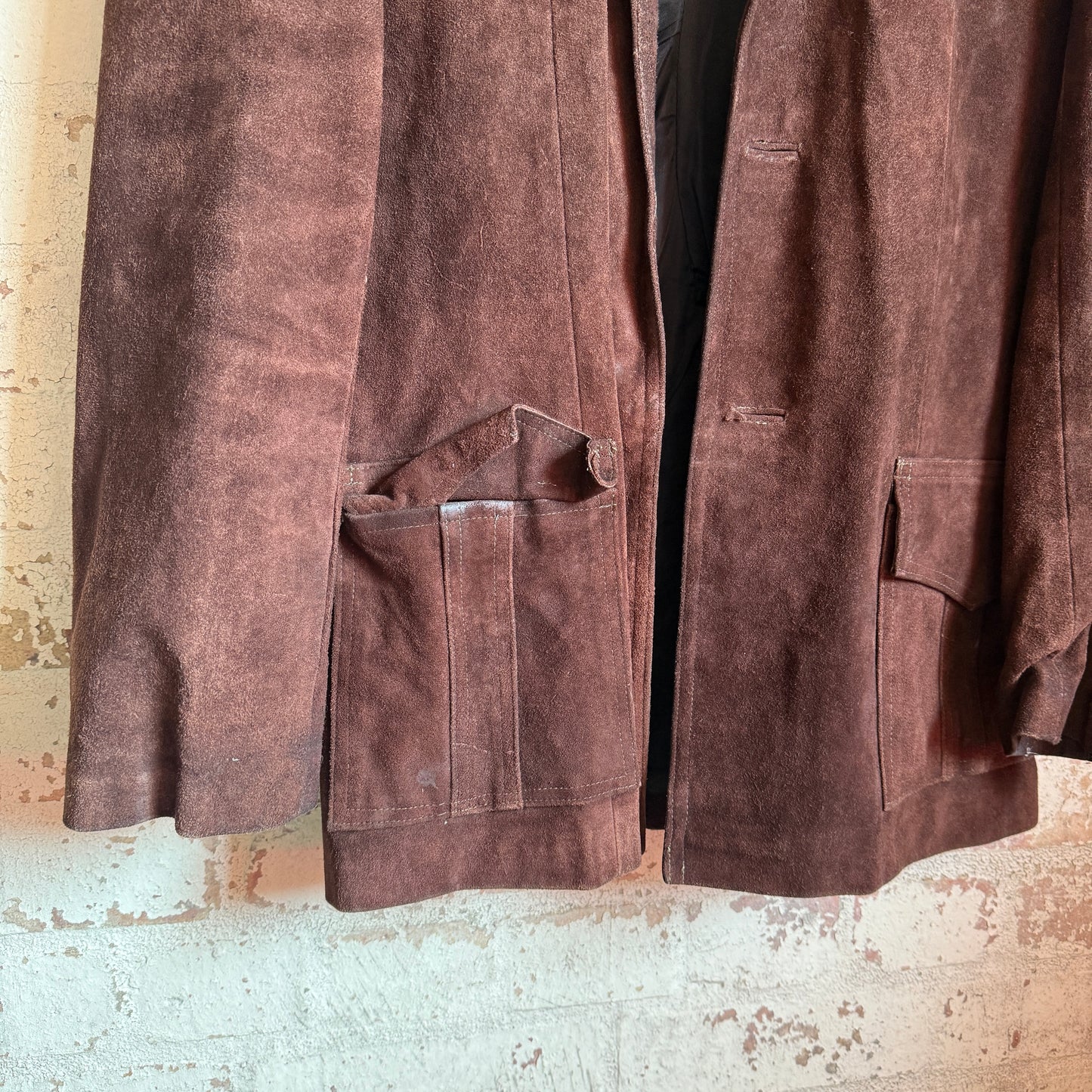 1970s Brown Suede Long Jacket