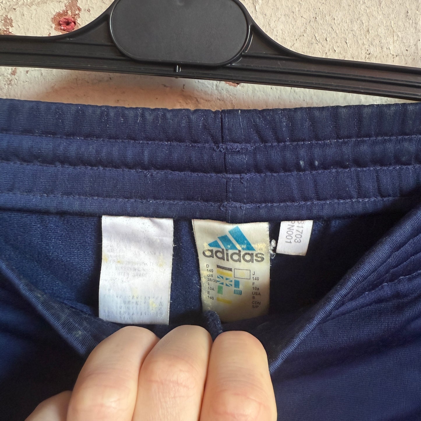 1990s Navy Adidas Tracksuit Bottoms