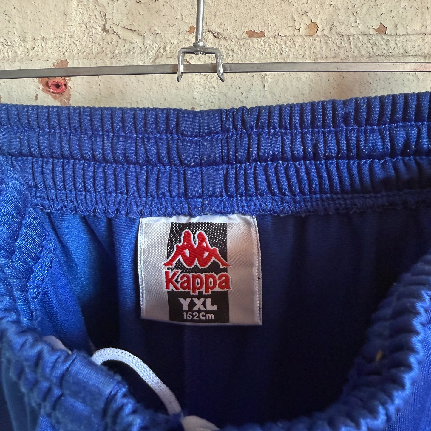 1990s Blue Kappa tape Logo Tracksuit Bottoms