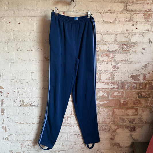 1970s Navy Blue Adidas Ventex Tracksuit Bottoms