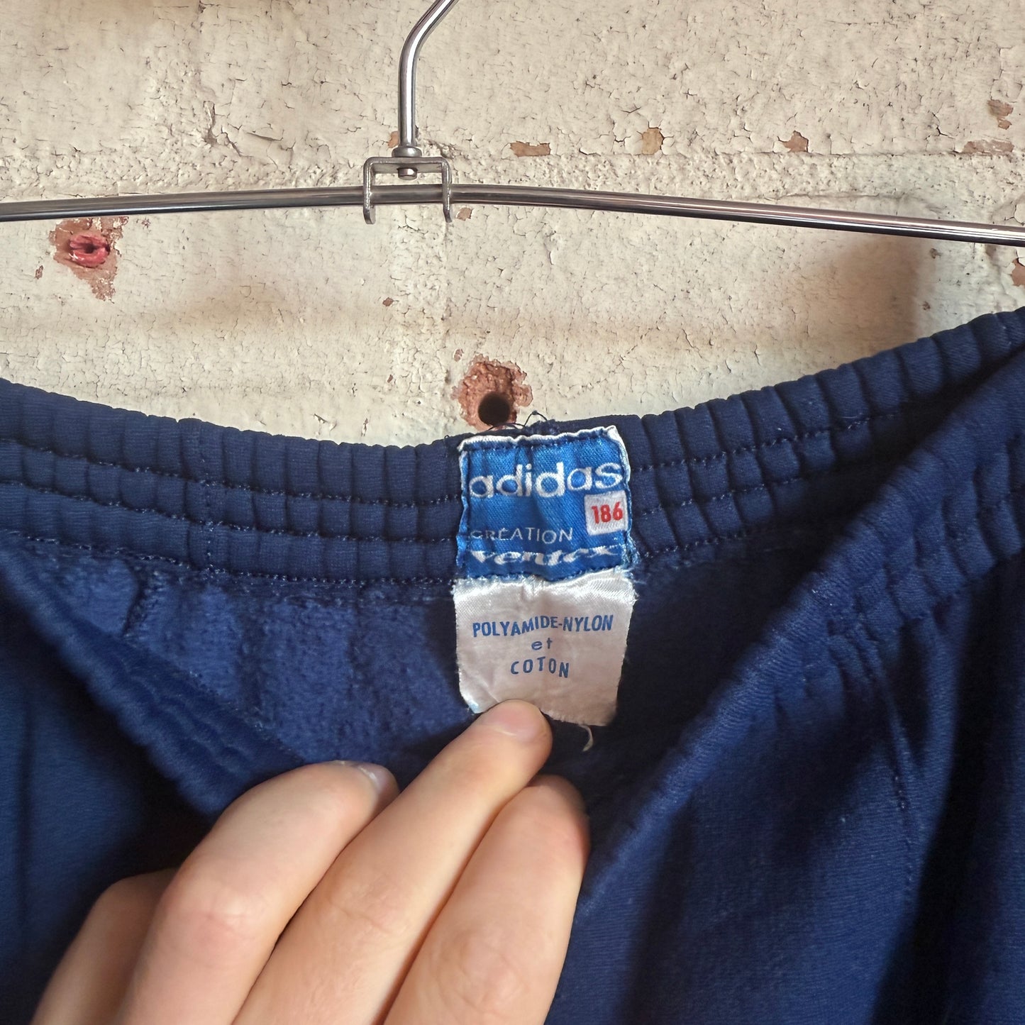 1970s Navy Blue Adidas Ventex Tracksuit Bottoms