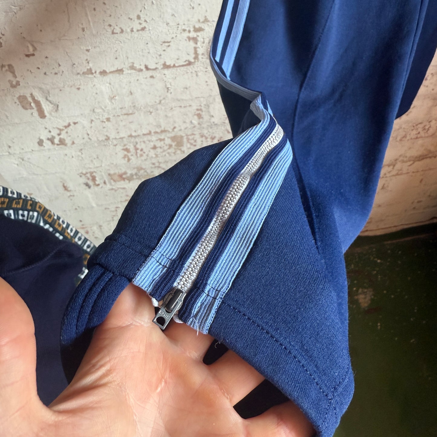 1970s Navy Blue Adidas Ventex Tracksuit Bottoms