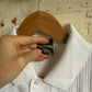 1980s White Polyester Mod Style Polo Shirt Top